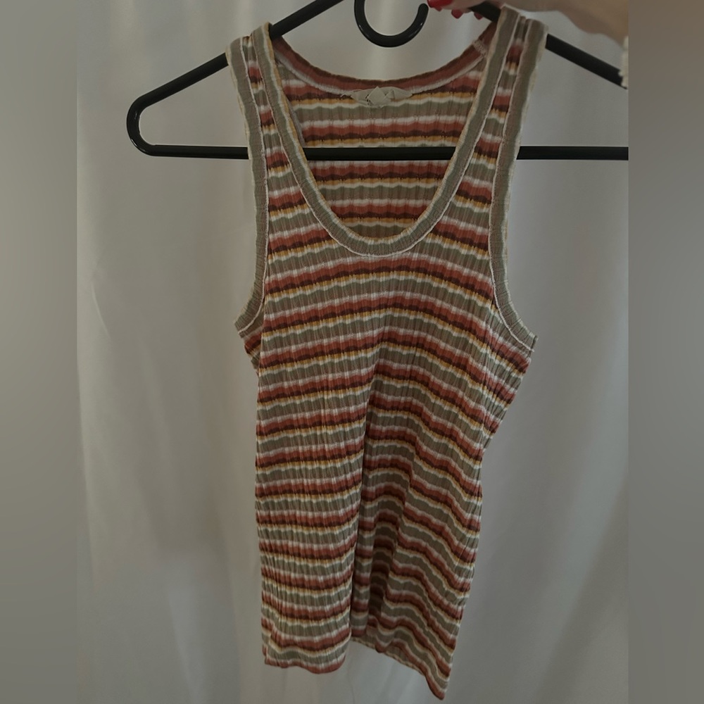 Multicolor racer back tank top